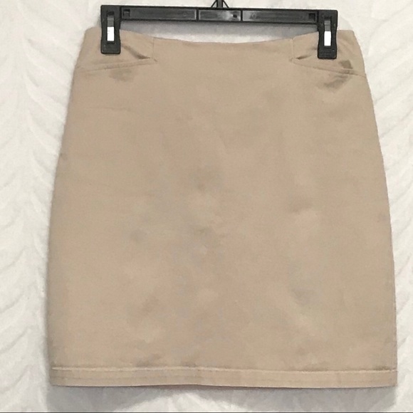 Boston Proper Mini Skirt Khaki Tan Size 4 - Picture 8 of 8